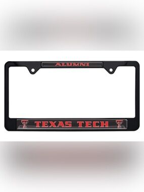 Texas Tech Alumni Black Metal License plate frame